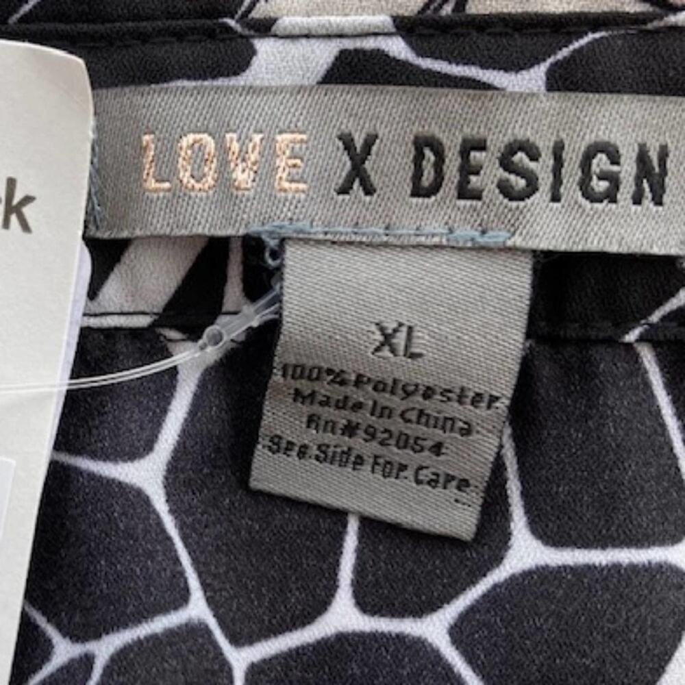 Nordstrom Love by Design NWT Brooklyn Black Floral Art Button Shirt Dress XL - Picture 5 of 8